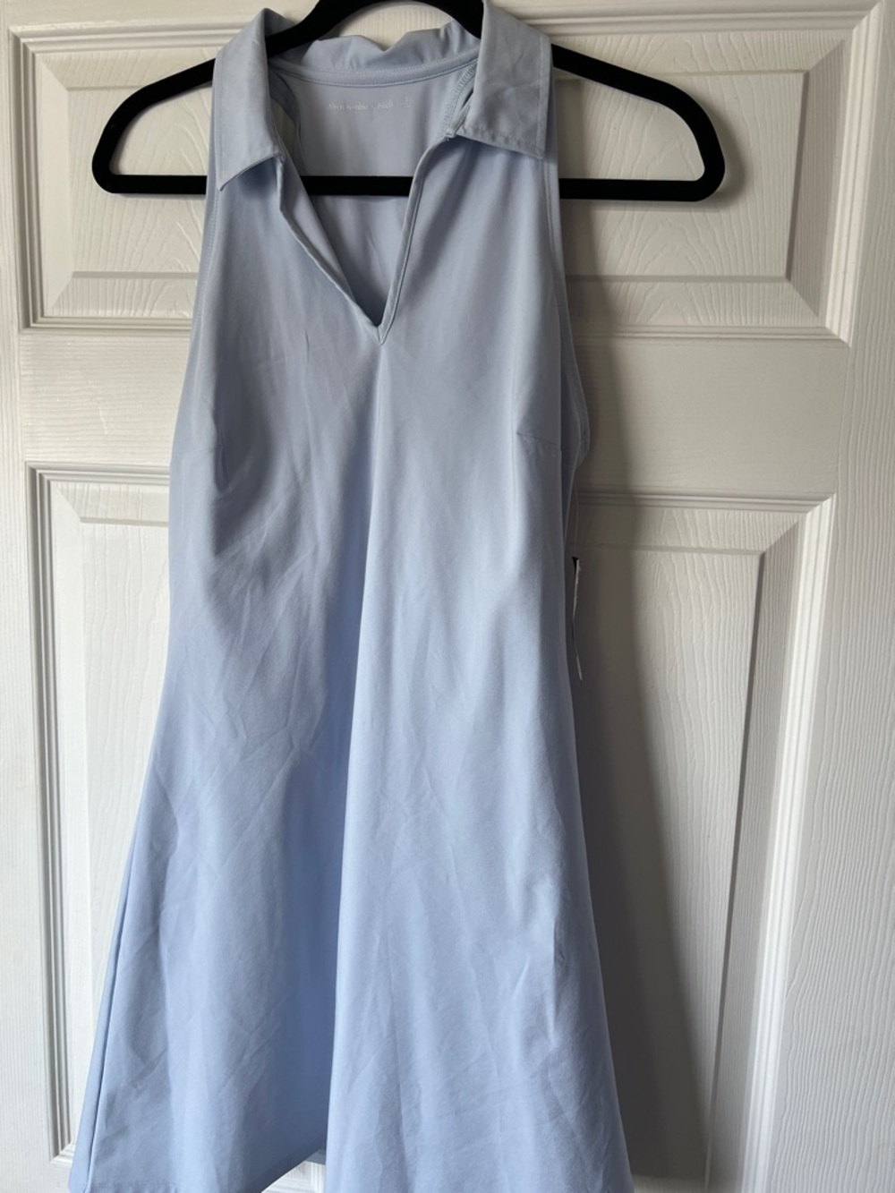 Abercrombie & Fitch Light Blue Sleeveless Polo Swing Mini Dress